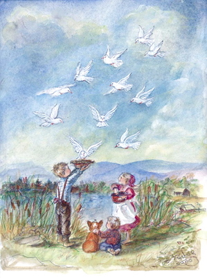 4pigeons and childrenjpg.jpgのサムネール画像